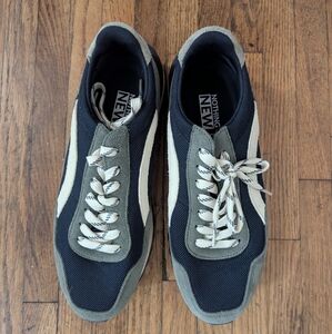 Nothing New Navy Blue and White Sneakers